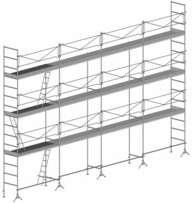 ECHAFAUDAGE DE MACON DACAME L 12 X HAUTEUR PLANCHER 6M A COMMANDER