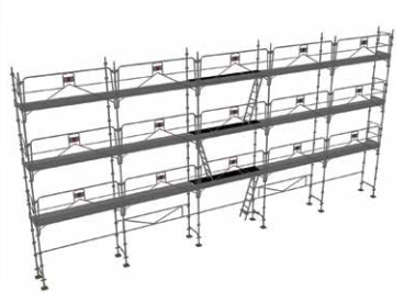 Echafaudages fixe duo 45+ / Lot 128m²