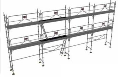 Echafaudage fixe DUO 45 plus lot 78m²