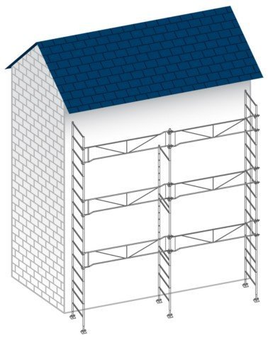 ECHAFAUDAGE MACON DUARIB D49 STRUCTURE SEULE LONGUEUR 6m x HAUT 8m