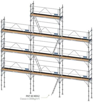 ECHAFAUDAGE DE FACADE DUARIB F3000 TRANSFORMABLE 96M DE TRAVAIL