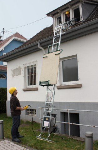 MONTE-MATERIAUX CASTOR STEEL HAEMMERLIN ECHELLES ACIER 10M PLAQUISTE