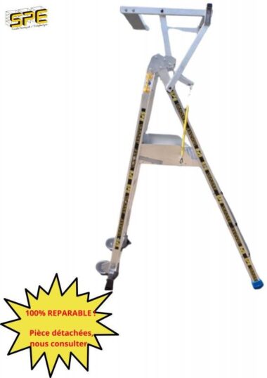 Plateforme PIRL individuelle compacte roulante légère fixe alu exclusive SPE 2 à 9 Marches 100% réparables disponible sur commande