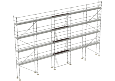 Echafaudage façade version lisse Garde-Corps TUBESCA – COMABI R 200 PROGRESS LOT Premium 160M ht travail