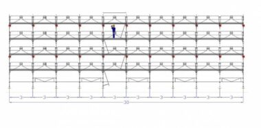 ECHAFAUDAGE FACADIER DUO 45 DACAME LONG 30M X 10 M DE TRAVAIL