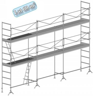 ECHAFAUDAGE DE MACON DACAME DCM 49 L 9M X HAUTEUR PLANCHER 4M