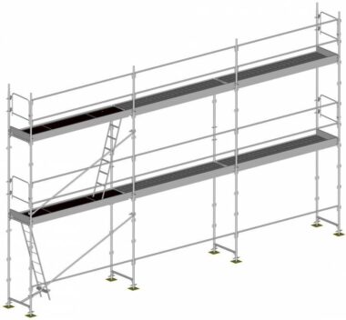 Échafaudage façadier DUO 45 Dacame Long 9M X 6M Hauteur de travail - Version économique