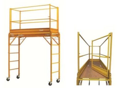 ECHAFAUDAGE ROULANT MULTI USAGE ACIER PEINT DACAME TOWER JAUNE