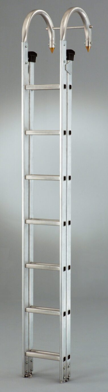 Echelle simple pliante à crochets en aluminium de Tubesca-Comabi