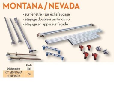 Monte matériaux - kit étaiement pour les versions MONTANA et NEVADA - TUBESCA COMABI
