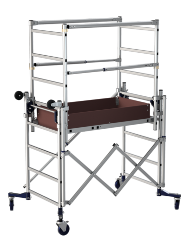 Échafaudage roulant Télescopique NANO TOWER avec son kit de chargement embarqué de Tubesca-Comabi