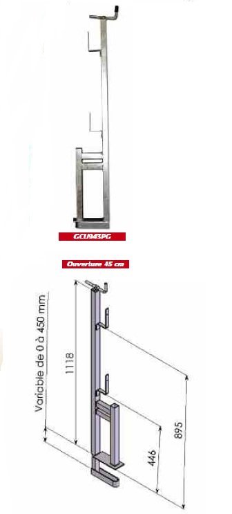 Pince-dalle universelle planche galvanisée
