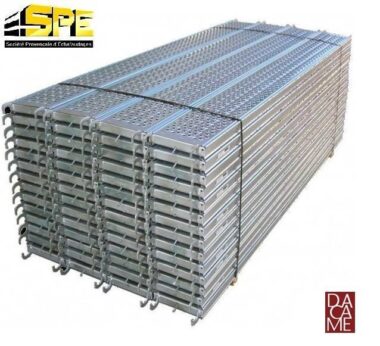 PLANCHER ECHAFAUDAGE DACAME ACIER 3m x 0.30m vendu par lot de 28 ou 112 pièces